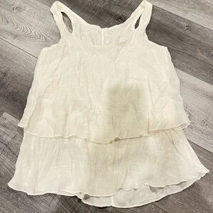 Elegant Cream Sleeveless Top